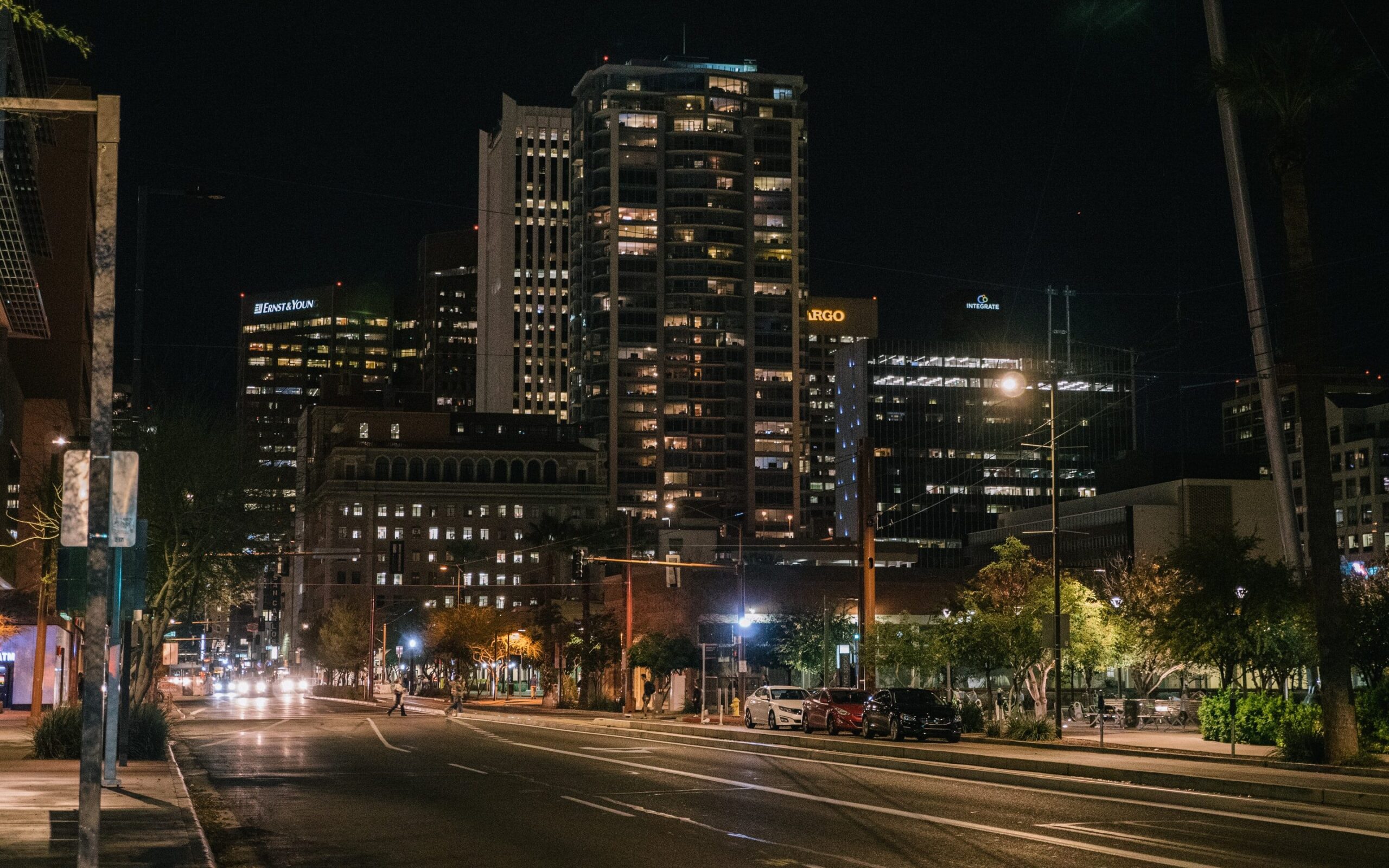 Phoneix, Arizona at night.