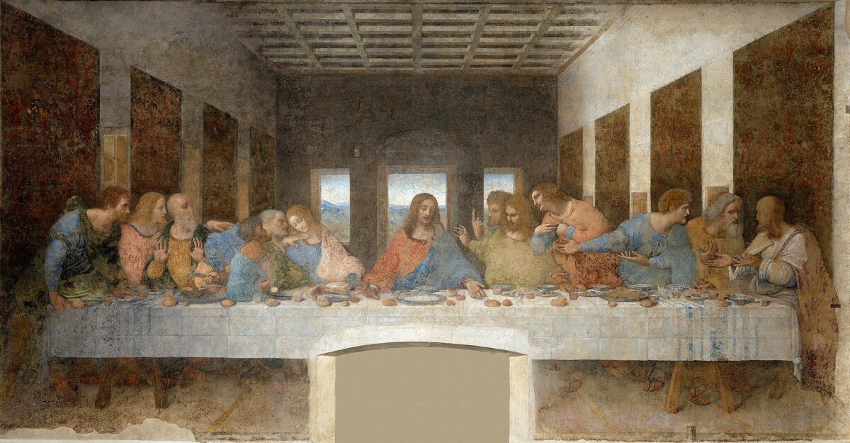 The Last Supper, by Leonardo da Vinci, 1495-1498.